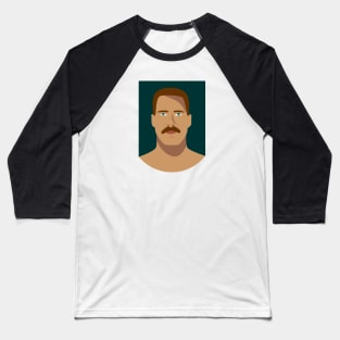 A Man with Moustache Baseball T-Shirt